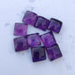 NATURAL AMETHYST SQUARE SHAPE CABOCHON FLAT BACK AAA+ QUALITY CALIBRATED GEMSTONES, ALL SIZES AVAILABLE