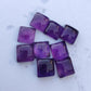 NATURAL AMETHYST SQUARE SHAPE CABOCHON FLAT BACK AAA+ QUALITY CALIBRATED GEMSTONES, ALL SIZES AVAILABLE