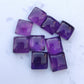 NATURAL AMETHYST SQUARE SHAPE CABOCHON FLAT BACK AAA+ QUALITY CALIBRATED GEMSTONES, ALL SIZES AVAILABLE