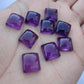 NATURAL AMETHYST SQUARE SHAPE CABOCHON FLAT BACK AAA+ QUALITY CALIBRATED GEMSTONES, ALL SIZES AVAILABLE