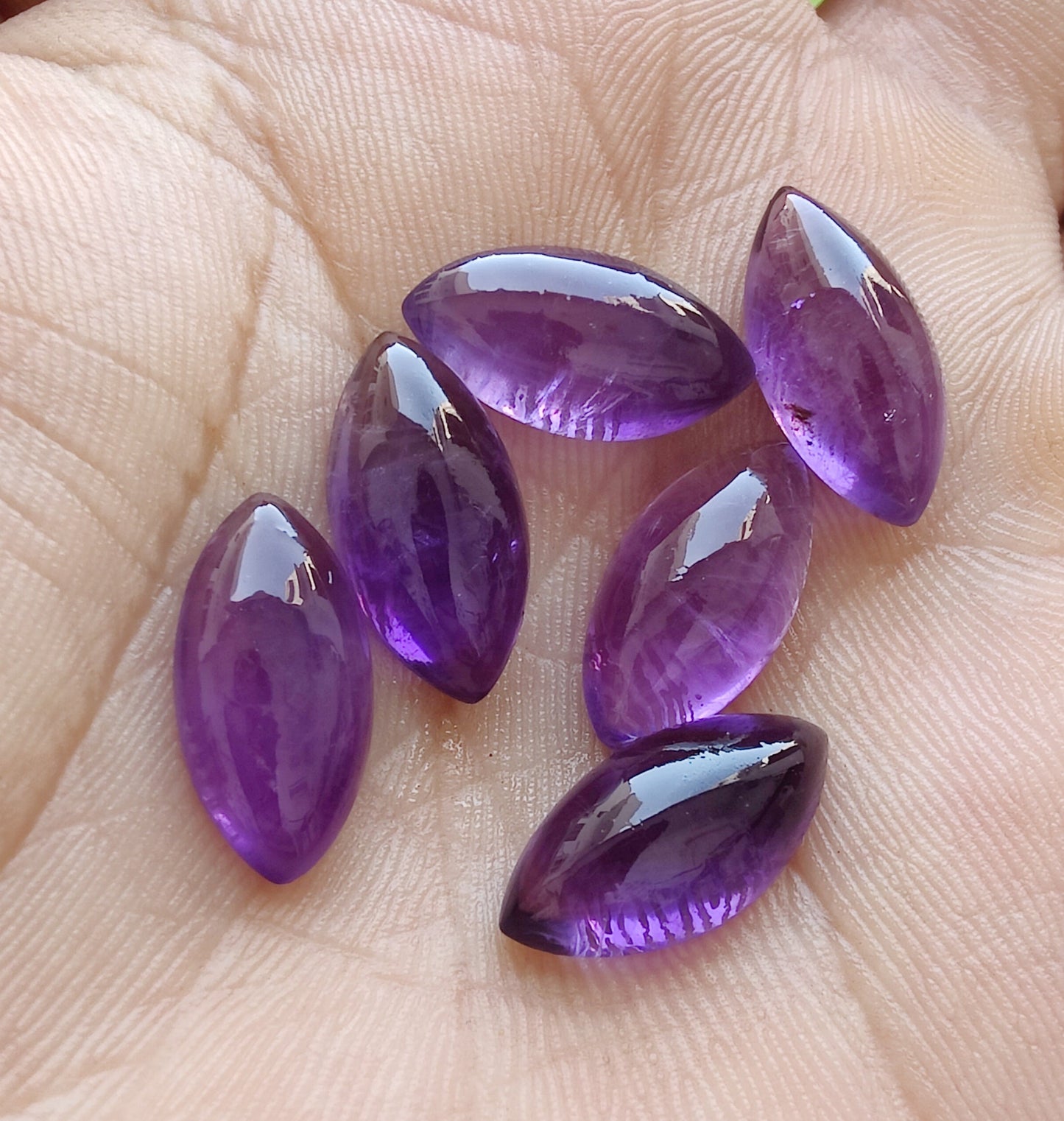 AAA+ QUALITY NATURAL AMETHYST MARQUISE SHAPE CABOCHON FLAT BACK CALIBRATED GEMSTONES, ALL SIZES AVAILABLE