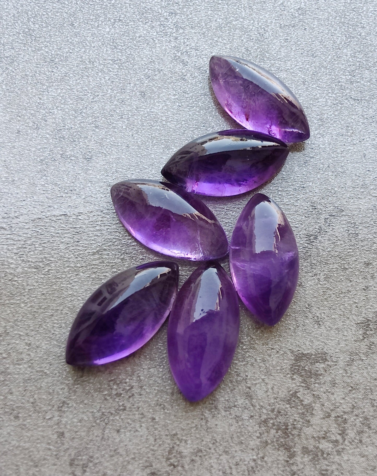 AAA+ QUALITY NATURAL AMETHYST MARQUISE SHAPE CABOCHON FLAT BACK CALIBRATED GEMSTONES, ALL SIZES AVAILABLE