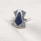 925 SOLID STERLING SILVER NATURAL LAPIS LAZULI GEMSTONE HANDMADE RING, ALL SIZES AVAILABLE