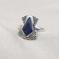 925 SOLID STERLING SILVER NATURAL LAPIS LAZULI GEMSTONE HANDMADE RING, ALL SIZES AVAILABLE