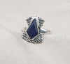 925 SOLID STERLING SILVER NATURAL LAPIS LAZULI GEMSTONE HANDMADE RING, ALL SIZES AVAILABLE