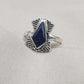 925 SOLID STERLING SILVER NATURAL LAPIS LAZULI GEMSTONE HANDMADE RING, ALL SIZES AVAILABLE