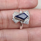 925 SOLID STERLING SILVER NATURAL LAPIS LAZULI GEMSTONE HANDMADE RING, ALL SIZES AVAILABLE