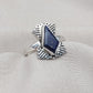 925 SOLID STERLING SILVER NATURAL LAPIS LAZULI GEMSTONE HANDMADE RING, ALL SIZES AVAILABLE