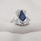 925 SOLID STERLING SILVER NATURAL LAPIS LAZULI GEMSTONE HANDMADE RING, ALL SIZES AVAILABLE
