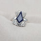 925 SOLID STERLING SILVER NATURAL LAPIS LAZULI GEMSTONE HANDMADE RING, ALL SIZES AVAILABLE