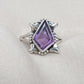 925 SOLID STERLING SILVER NATURAL AMETHYST GEMSTONE HANDMADE RING, ALL SIZES AVAILABLE