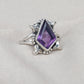 925 SOLID STERLING SILVER NATURAL AMETHYST GEMSTONE HANDMADE RING, ALL SIZES AVAILABLE