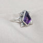925 SOLID STERLING SILVER NATURAL AMETHYST GEMSTONE HANDMADE RING, ALL SIZES AVAILABLE
