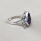 925 SOLID STERLING SILVER NATURAL AMETHYST GEMSTONE HANDMADE RING, ALL SIZES AVAILABLE