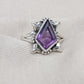 925 SOLID STERLING SILVER NATURAL AMETHYST GEMSTONE HANDMADE RING, ALL SIZES AVAILABLE