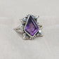 925 SOLID STERLING SILVER NATURAL AMETHYST GEMSTONE HANDMADE RING, ALL SIZES AVAILABLE