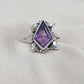 925 SOLID STERLING SILVER NATURAL AMETHYST GEMSTONE HANDMADE RING, ALL SIZES AVAILABLE