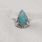 925 SOLID STERLING SILVER NATURAL AMAZONITE GEMSTONE HANDMADE RING, ALL SIZES AVAILABLE