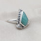 925 SOLID STERLING SILVER NATURAL AMAZONITE GEMSTONE HANDMADE RING, ALL SIZES AVAILABLE