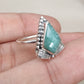925 SOLID STERLING SILVER NATURAL AMAZONITE GEMSTONE HANDMADE RING, ALL SIZES AVAILABLE