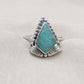 925 SOLID STERLING SILVER NATURAL AMAZONITE GEMSTONE HANDMADE RING, ALL SIZES AVAILABLE