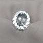 925 SOLID STERLING SILVER NATURAL GREEN AMETHYST GEMSTONE HANDMADE RING, ALL SIZES AVAILABLE