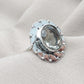 925 SOLID STERLING SILVER NATURAL GREEN AMETHYST GEMSTONE HANDMADE RING, ALL SIZES AVAILABLE