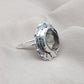 925 SOLID STERLING SILVER NATURAL GREEN AMETHYST GEMSTONE HANDMADE RING, ALL SIZES AVAILABLE