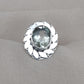925 SOLID STERLING SILVER NATURAL GREEN AMETHYST GEMSTONE HANDMADE RING, ALL SIZES AVAILABLE