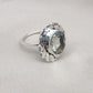 925 SOLID STERLING SILVER NATURAL GREEN AMETHYST GEMSTONE HANDMADE RING, ALL SIZES AVAILABLE