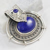 925 SOLID STERLING SILVER NATURAL LAPIS LAZULI ARTISAN PENDANT