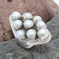 925 SOLID STERLING SILVER NATURAL Mother of Pearl GEMSTONES HANDMADE RING, ALL SIZES AVAILABLE