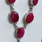 925 SOLID STERLING SILVER NATURAL RUBY HANDMADE NECKLACE,18 INCHES