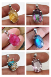 925 SOLID STERLING SILVER NATURAL GEMSTONES HANDMADE PENDANT PACK OF 6 PIECES (Copy)