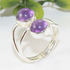 925 SOLID STERLING SILVER NATURAL PURPLE AMETHYST GEMSTONES HANDMADE RING, ALL SIZES AVAILABLE