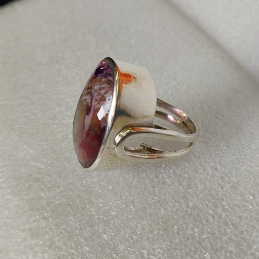 925 SOLID STERLING SILVER NATURAL PURPLE AMETHYST GEMSTONES HANDMADE RING, ALL SIZES AVAILABLE