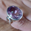 925 SOLID STERLING SILVER NATURAL PURPLE AMETHYST GEMSTONES HANDMADE RING, ALL SIZES AVAILABLE