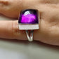 925 SOLID STERLING SILVER NATURAL PURPLE AMETHYST GEMSTONES HANDMADE RING, ALL SIZES AVAILABLE