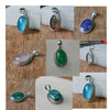 925 SOLID STERLING SILVER NATURAL GEMSTONES HANDMADE PENDANT PACK OF 9 PIECES