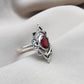 925 SOLID STERLING SILVER NATURAL GARNET GEMSTONES HANDMADE RING, ALL SIZES AVAILABLE