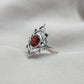 925 SOLID STERLING SILVER NATURAL GARNET GEMSTONES HANDMADE RING, ALL SIZES AVAILABLE