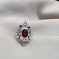 925 SOLID STERLING SILVER NATURAL GARNET GEMSTONES HANDMADE RING, ALL SIZES AVAILABLE