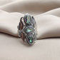 925 SOLID STERLING SILVER NATURAL MYSTIC QUARTZ GEMSTONES HANDMADE RING, ALL SIZES AVAILABLE