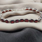 925 SOLID STERLING SILVER NATURAL GARNET HANDMADE BRACELET,8 INCHES