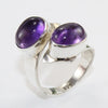 925 SOLID STERLING SILVER NATURAL PURPLE AMETHYST GEMSTONES HANDMADE RING, ALL SIZES AVAILABLE