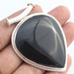 NATURAL BLACK ONYX 925 SOLID STERLING SILVER HANDMADE UNIQUE PENDANT