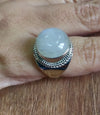 925 SOLID STERLING SILVER NATURAL RAINBOW MOONSTONE GEMSTONES HANDMADE RING, ALL SIZES AVAILABLE