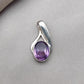 Amethyst Silver Pendant: Faceted 925 Sterling Gemstone, February Birthstone
