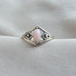 Pink Opal Ring 925 Sterling Silver Marquise Gemstone Minimal Geometric Boho Ring