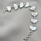 925 Sterling Silver Shiva Eye Shell Bracelet Link Bracelet Gemstone Jewelry Gift for Her